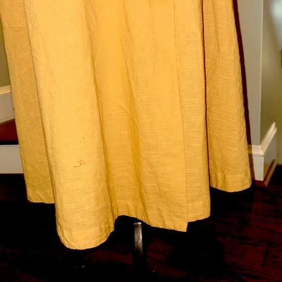 NWOT Free People Mustard Wrap Dress excellent cond, adorable all seasons! sz Md - Picture 9 of 14